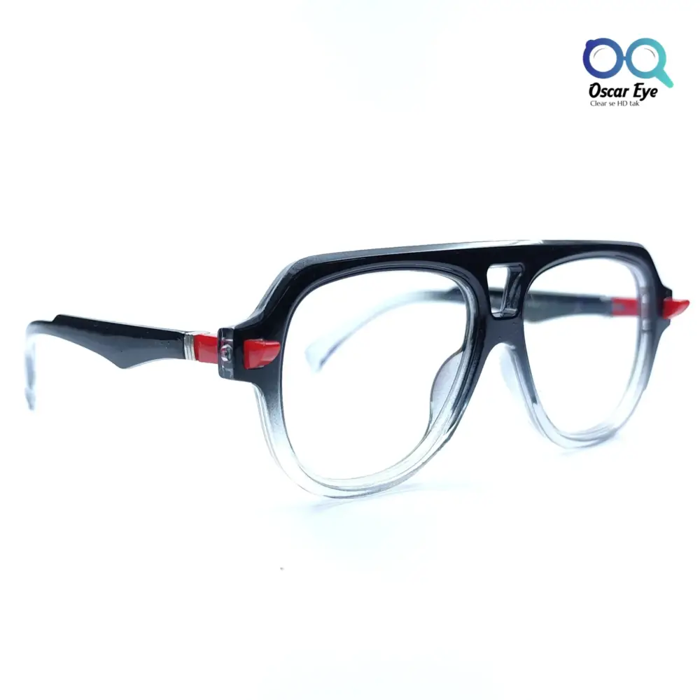 Black & Clear Latest Round UV-400 Computer Glasses |OscarEye|