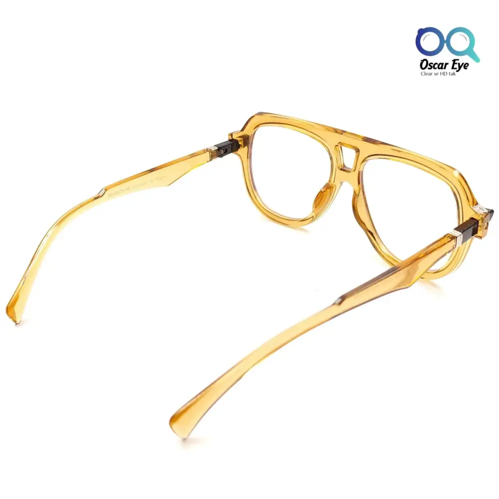 Rusty Brown Orange Round UV-400 Computer Glasses |OscarEye|