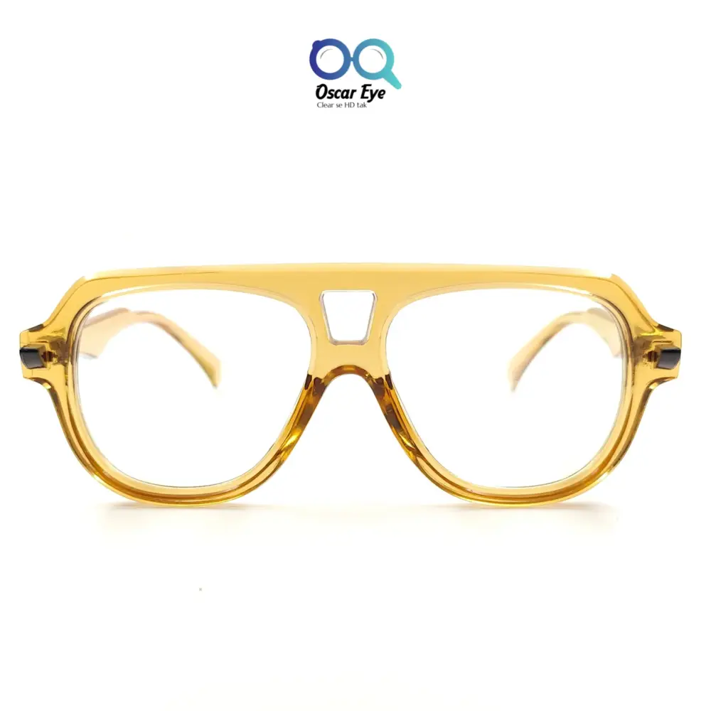 Rusty Brown Orange Round UV-400 Computer Glasses |OscarEye|