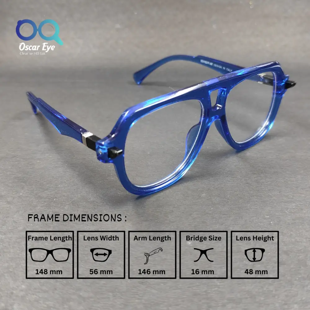 Blue Latest Launched Round UV-400 Computer Glasses |OscarEye|