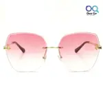 Pink Retro Square Over size Butterfly Sunglasses |OscarEye|