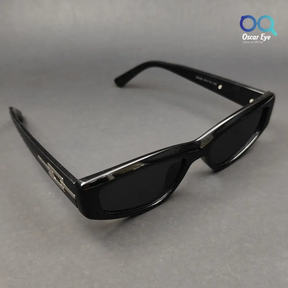 Black Rectangular CatEye Power Sunglasses |OscarEye|