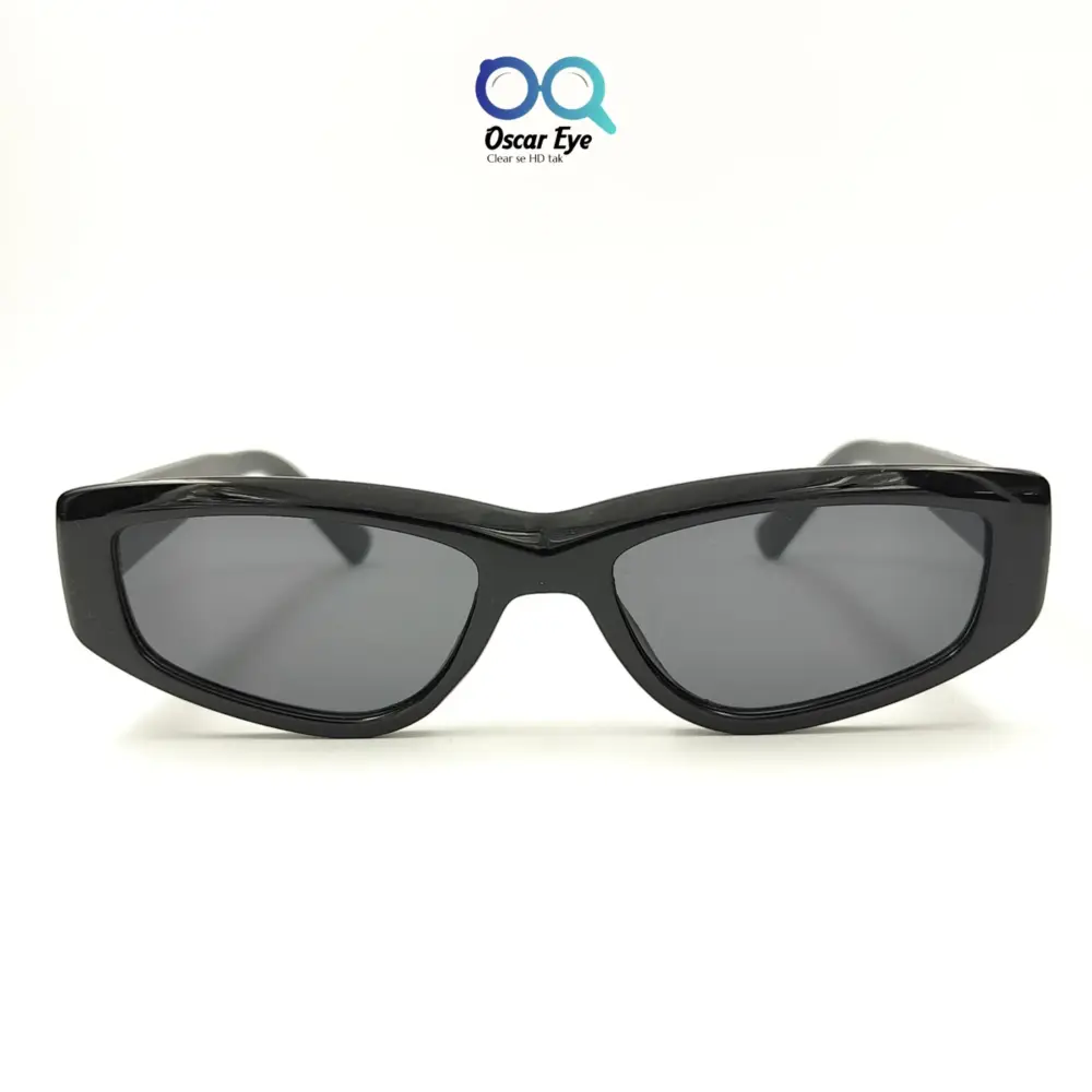 Black Rectangular CatEye Power Sunglasses |OscarEye|