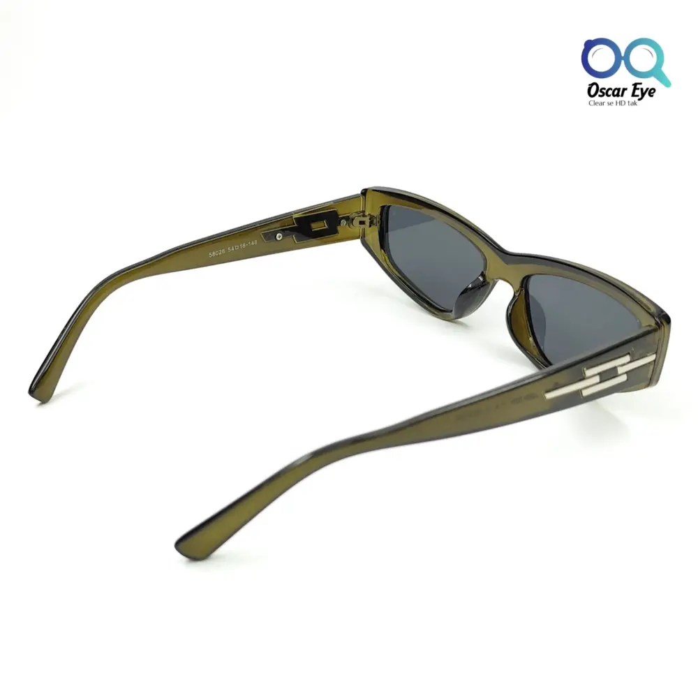 Retro Green Rectangular CatEye Power Sunglasses |OscarEye|