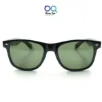 Black Green Wayfarer Polarized Power Sunglasses |OscarEye|