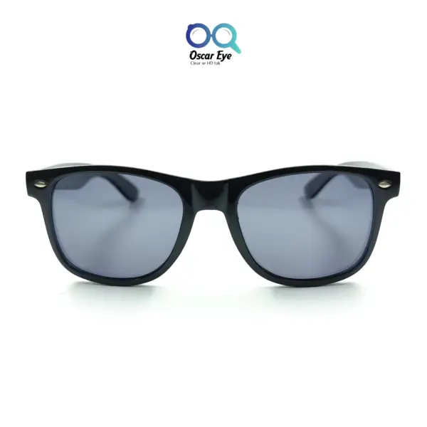 Black Grey Wayfarer Polarized Power Sunglasses |OscarEye|