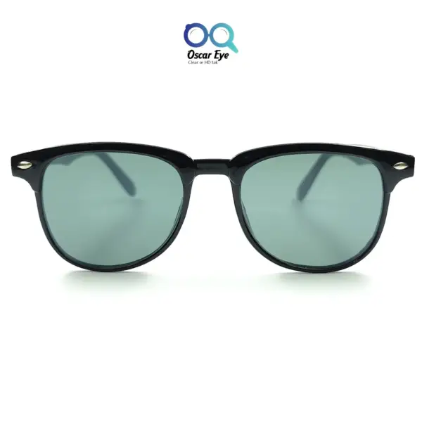 Black Grey Round ClubMaster UV-400 Sunglasses |OscarEye|