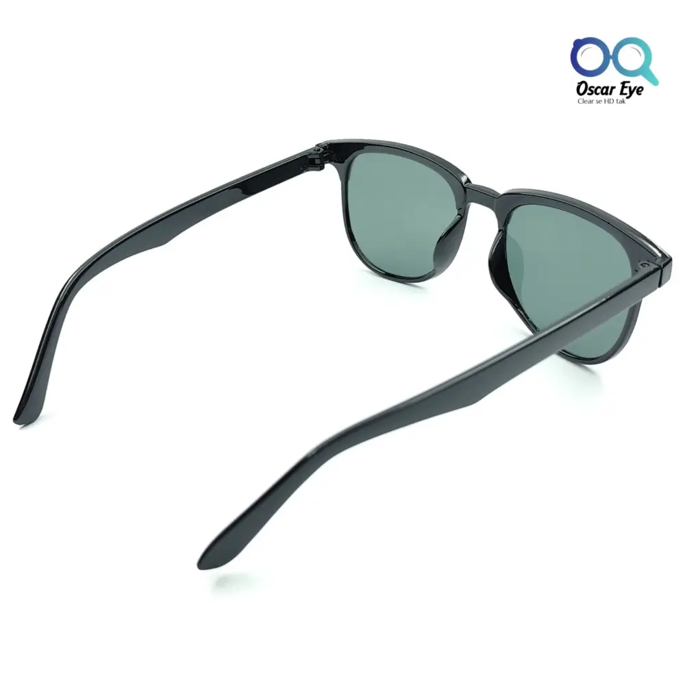 Black Grey Round ClubMaster UV-400 Sunglasses |OscarEye|