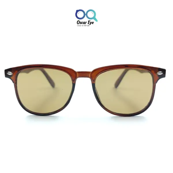 Retro Brown Round ClubMaster UV-400 Sunglasses |OscarEye|