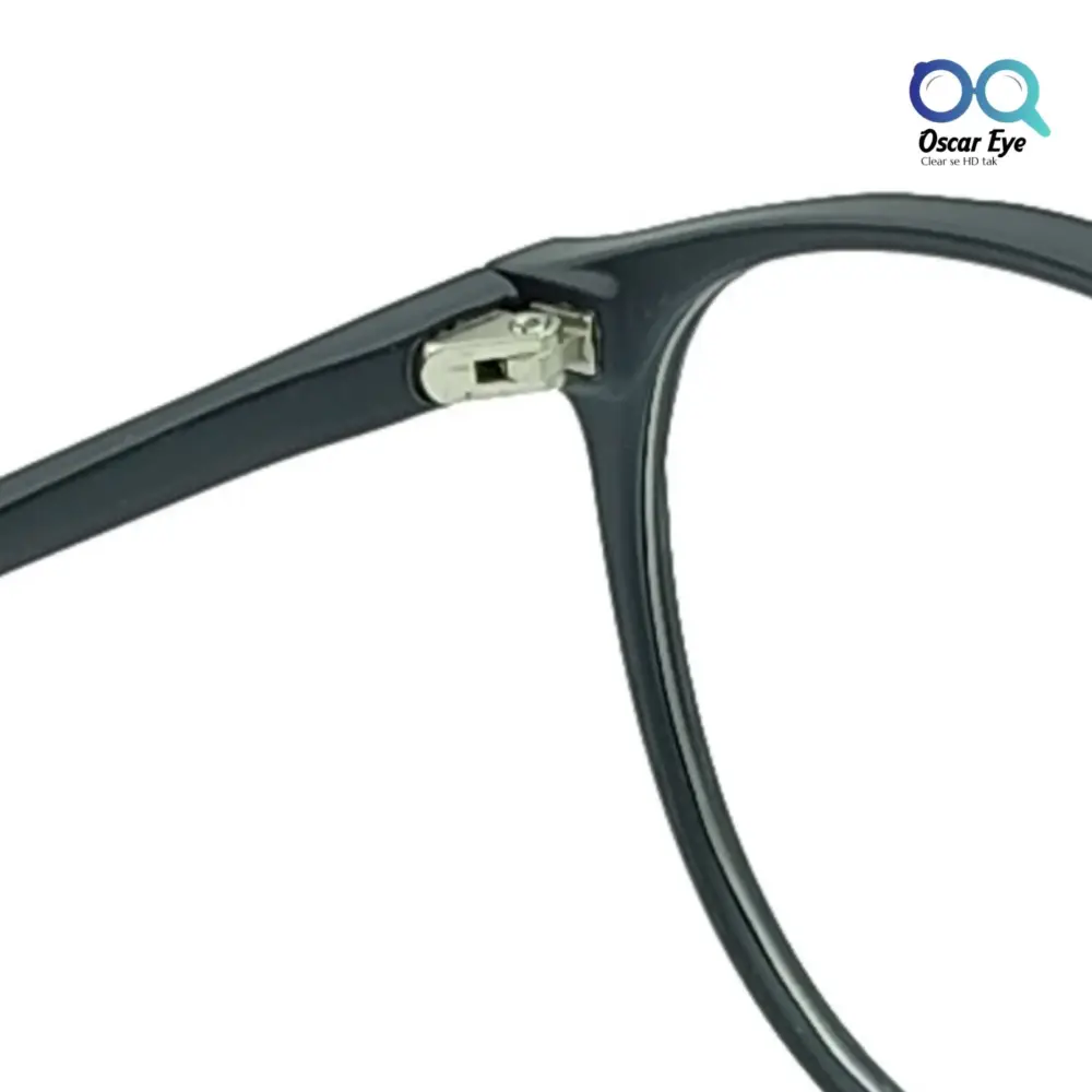 Matte Black Panto Round UV-400 Computer EyeGlasses |OscarEye|