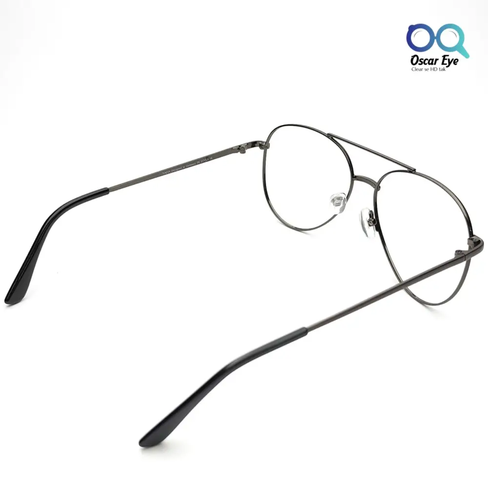 Retro Grey Aviator UV-400 Computer EyeGlasses |OscarEye|