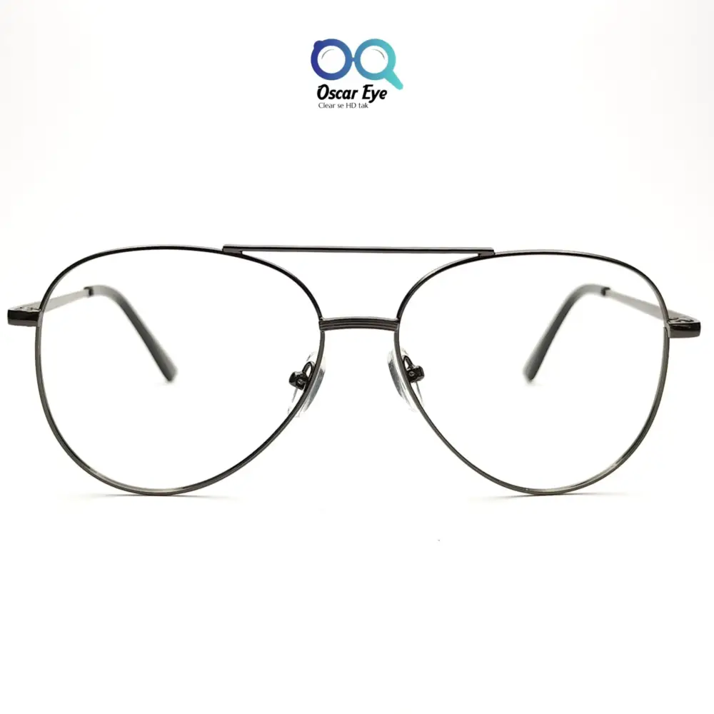 Retro Grey Aviator UV-400 Computer EyeGlasses |OscarEye|