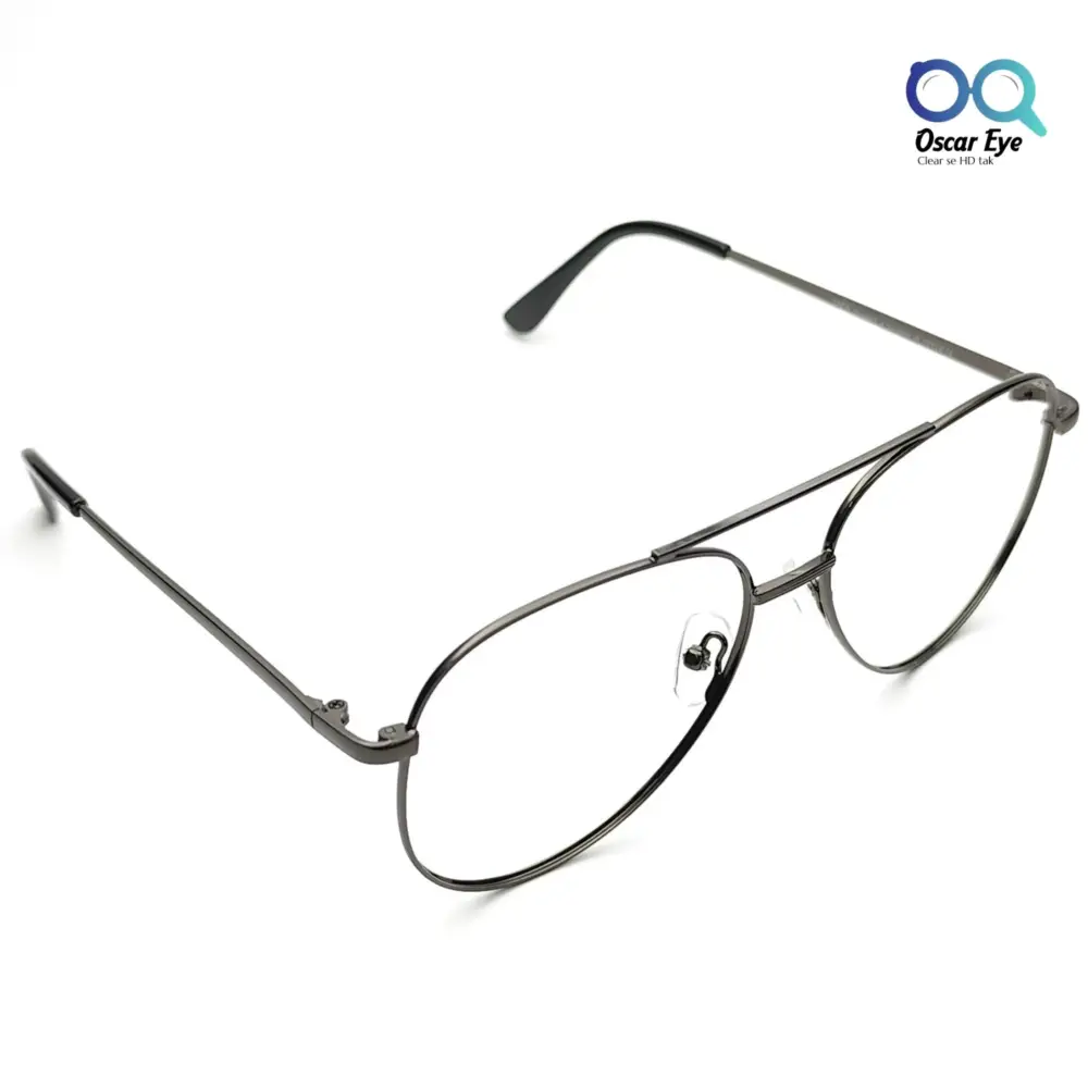 Retro Grey Aviator UV-400 Computer EyeGlasses |OscarEye|