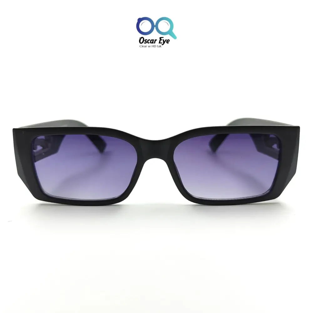 Black Silver Blue UV-400 Rectangle Cartier Sunglasses |OscarEye|