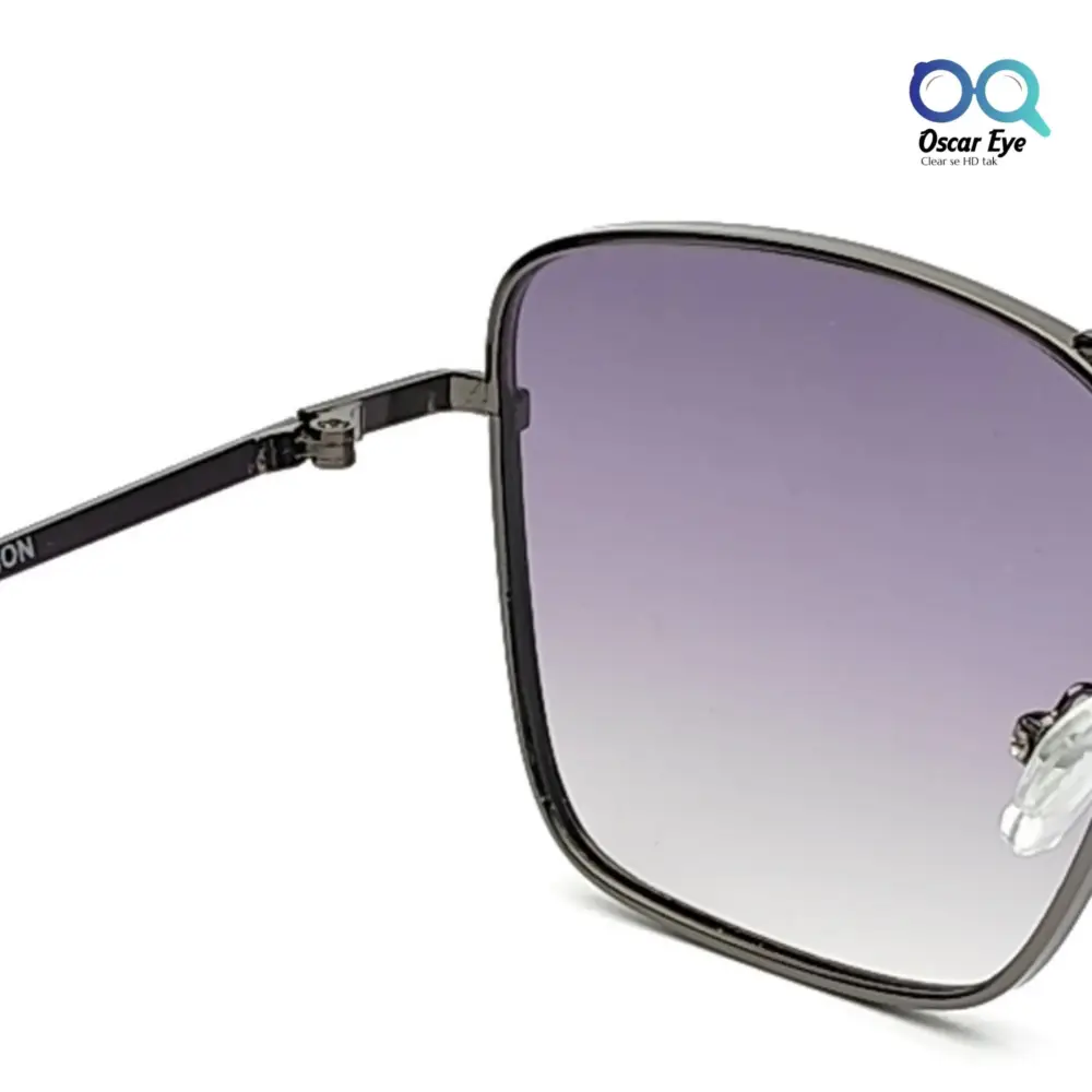 Grey Purple Retro Square Aviator UV-400 Power Sunglasses |OscarEye|