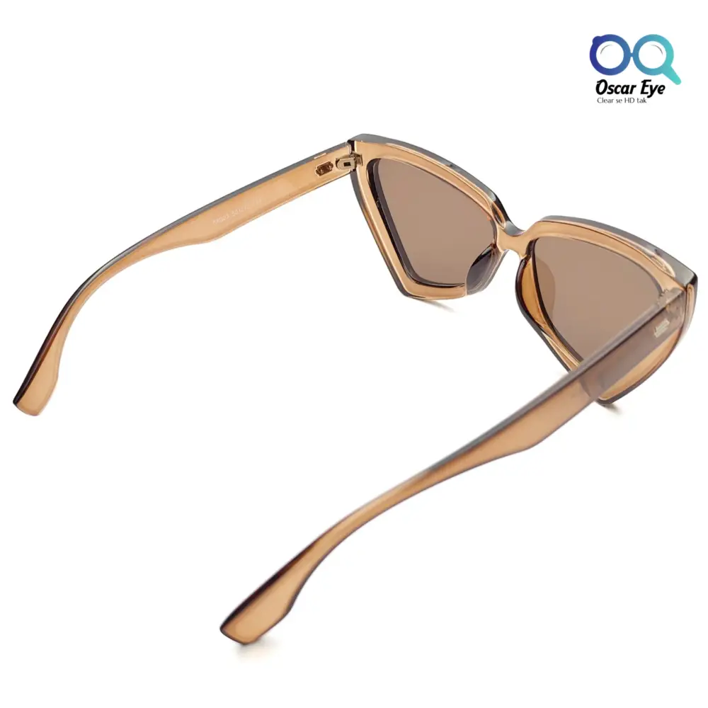 Retro Transparent Brown UV-400 CatEye Sunglasses |OscarEye|