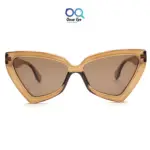 Retro Transparent Brown UV-400 CatEye Sunglasses |OscarEye|