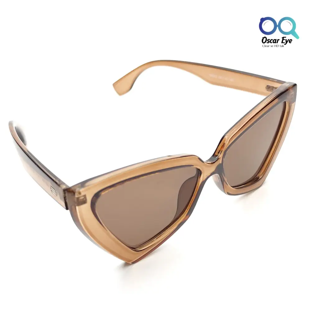 Retro Transparent Brown UV-400 CatEye Sunglasses |OscarEye|