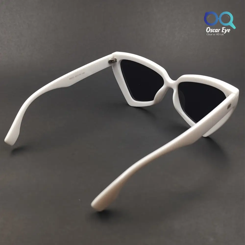 Pure White Retro UV-400 CatEye Sunglasses |OscarEye|