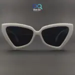 Pure White Retro UV-400 CatEye Sunglasses |OscarEye|