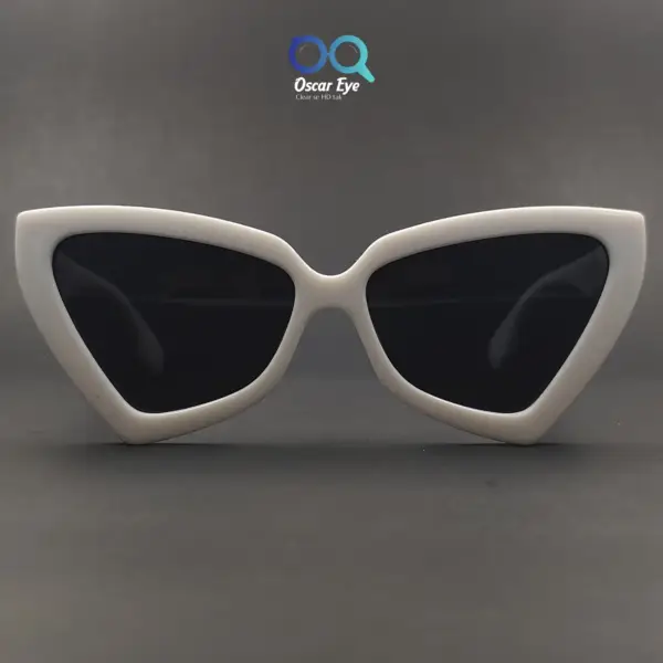 Pure White Retro UV-400 CatEye Sunglasses |OscarEye|