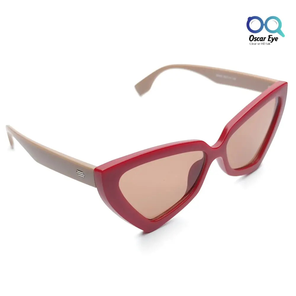 Retro Red & Pink UV-400 Large CatEye Sunglasses |OscarEye|