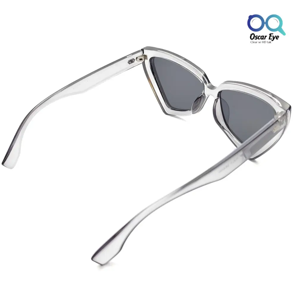 Retro Transparent Grey UV-400 CatEye Sunglasses |OscarEye|