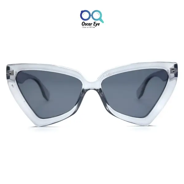 Retro Transparent Grey UV-400 CatEye Sunglasses |OscarEye|