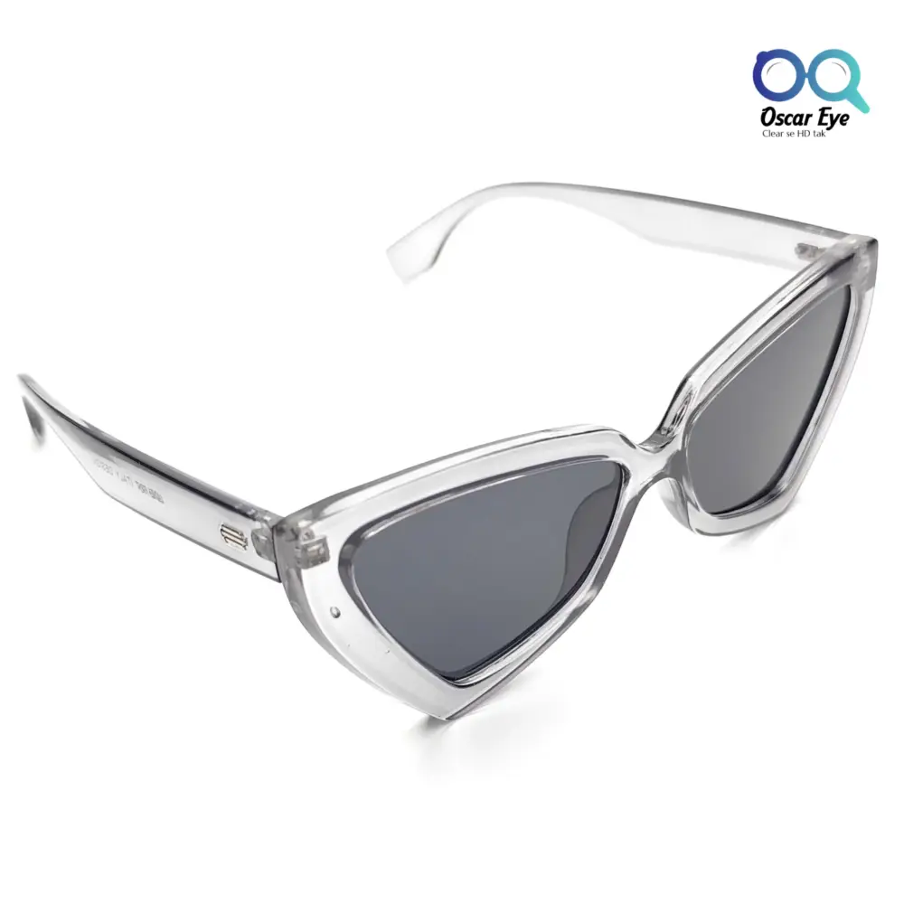 Retro Transparent Grey UV-400 CatEye Sunglasses |OscarEye|