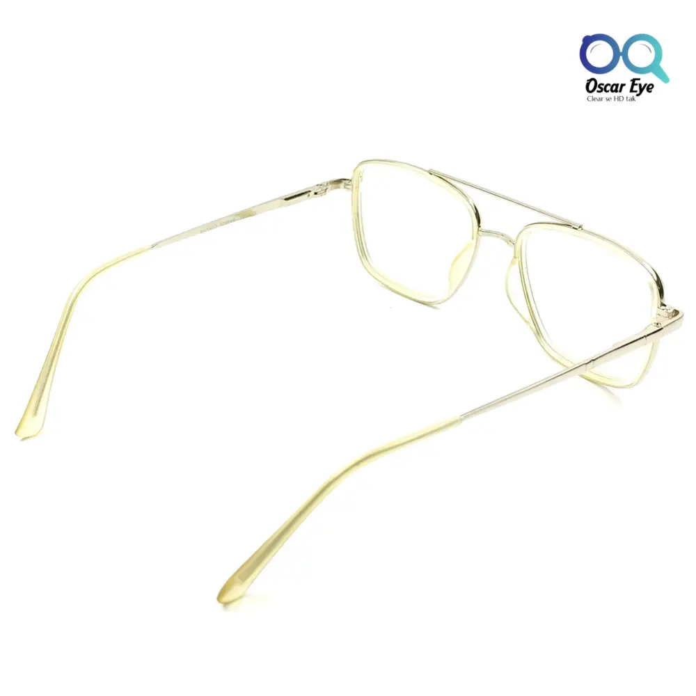 Cream Square Tony Stark Style Computer Eyeglasses |OscarEye|