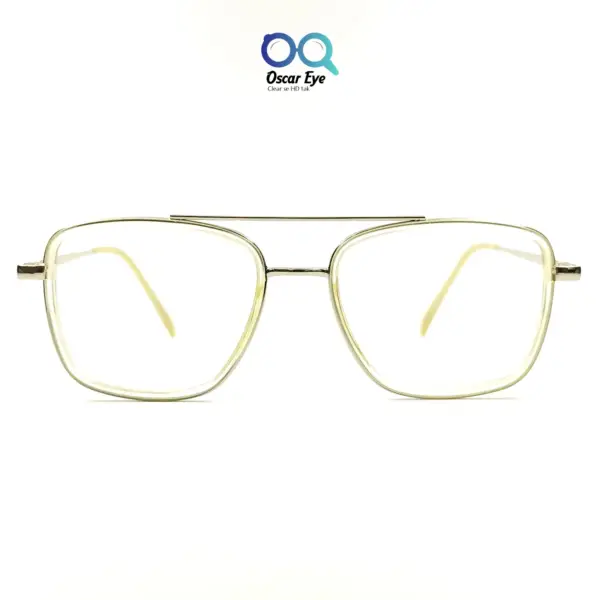 Cream Square Tony Stark Style Computer Eyeglasses |OscarEye|