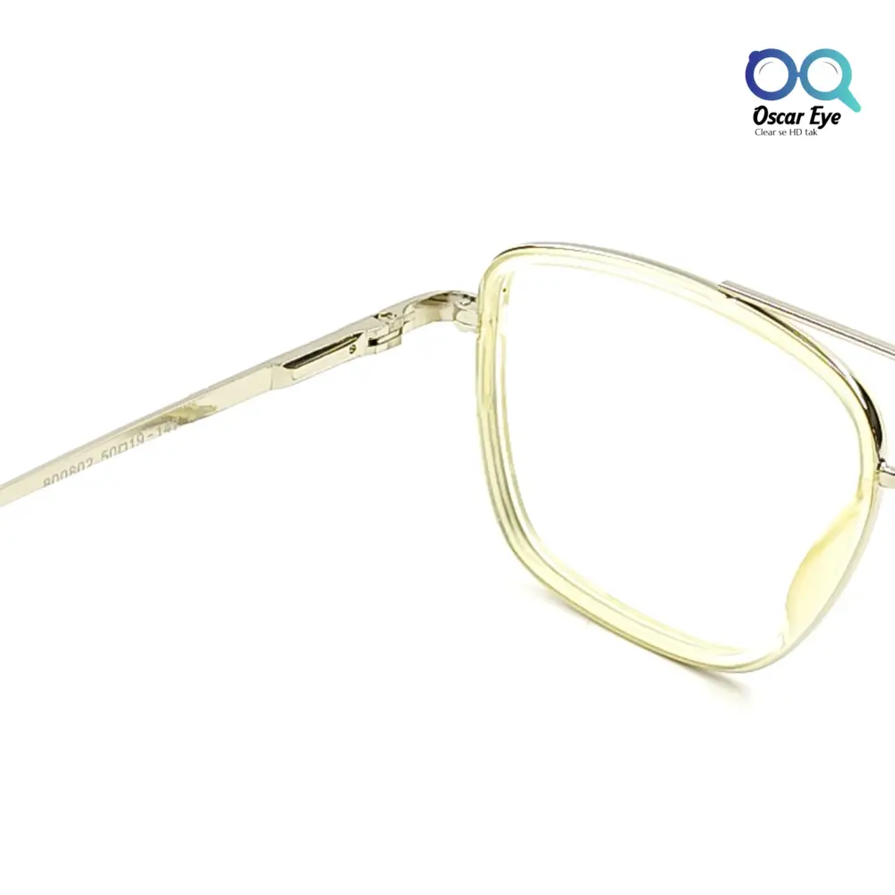 Cream Square Tony Stark Style Computer Eyeglasses |OscarEye|