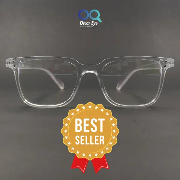 Clear Transparent Retro Computer Glasses with UV 400 Protection