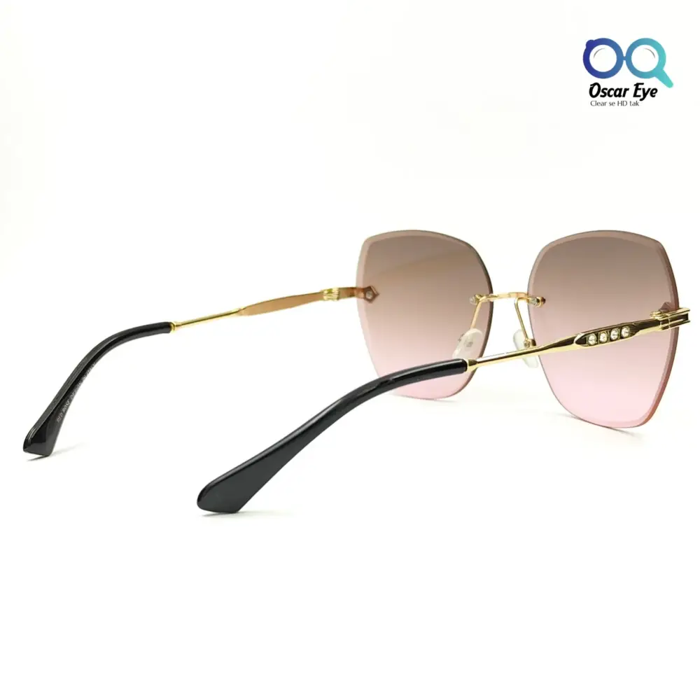 Pink Brown Retro Square Over size Butterfly Sunglasses |OscarEye|