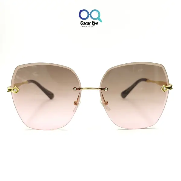 Pink Brown Retro Square Over size Butterfly Sunglasses |OscarEye|