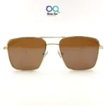 Golden Brown Retro Square Aviator UV-400 Power Sunglasses |OscarEye|