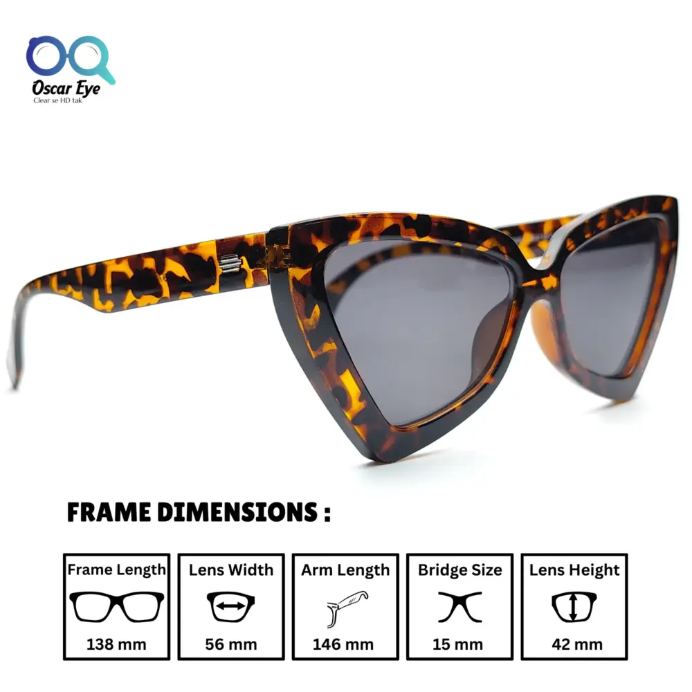 Retro Leopard Print Large CatEye UV-400 Sunglasses |OscarEye|