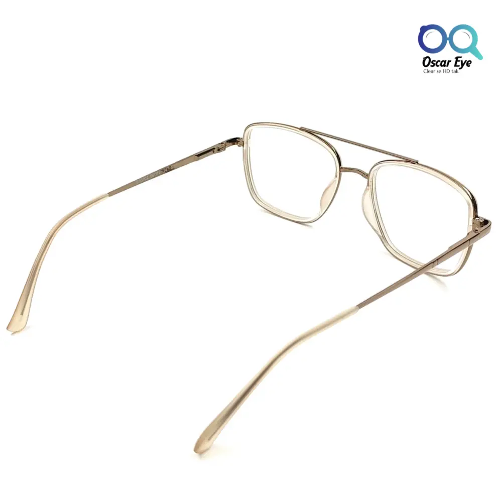 Light Pink Square Tony Stark Style Computer Eyeglasses |OscarEye|