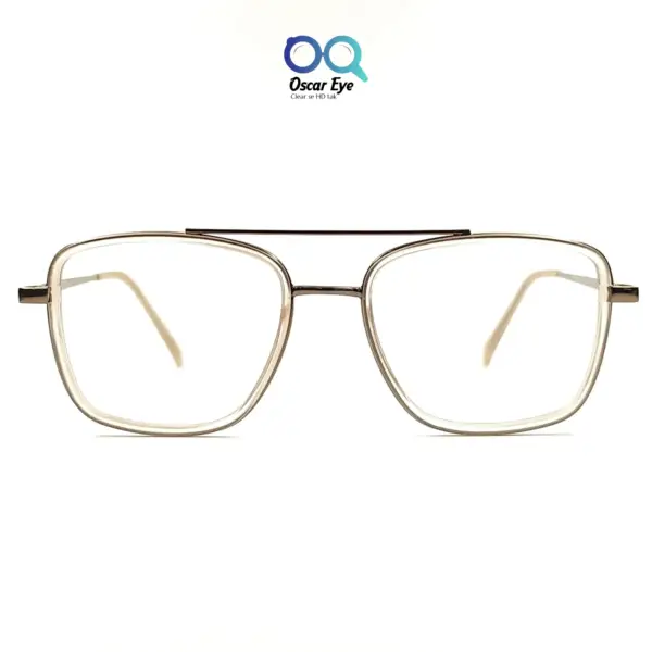 Light Pink Square Tony Stark Style Computer Eyeglasses |OscarEye|