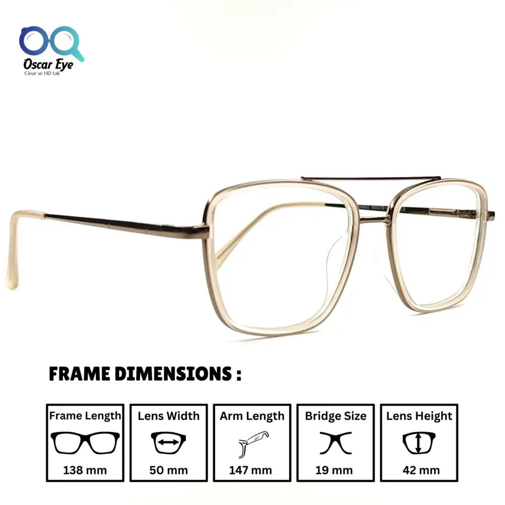 Light Pink Square Tony Stark Style Computer Eyeglasses |OscarEye|