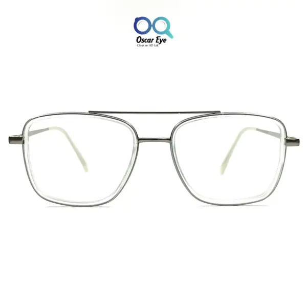 White Square Tony Stark Style Computer Eyeglasses |OscarEye|