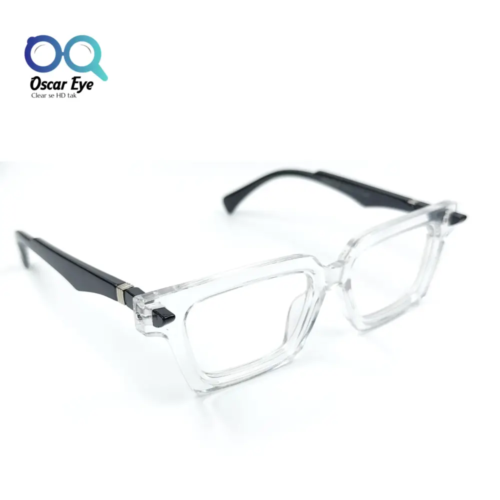 Retro Square Clear White Trending Computer Glasses |OscarEye|