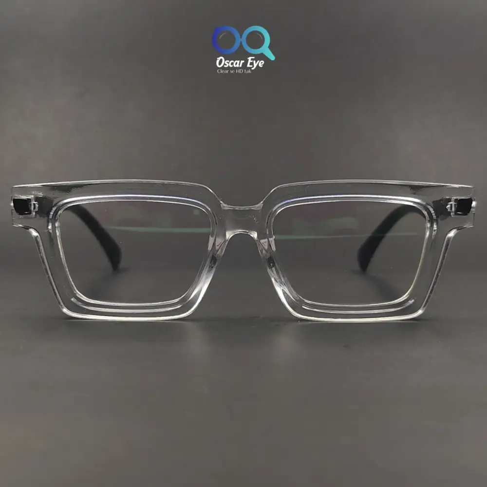 Retro Square Clear White Trending Computer Glasses |OscarEye|