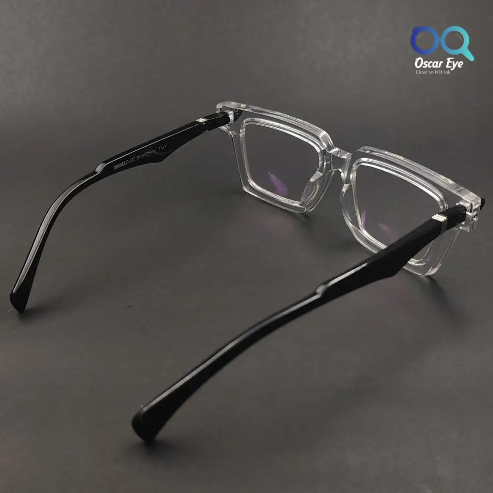 Retro Square Clear White Trending Computer Glasses |OscarEye|