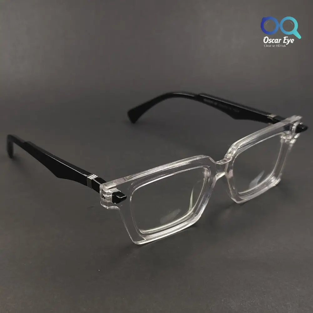 Retro Square Clear White Trending Computer Glasses |OscarEye|