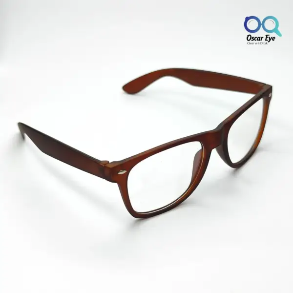 Rubber Matte Brown Wayfair Square Eyeglasses |OscarEye|