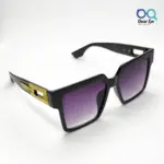 Black Purple Retro Square Over Size Power Sunglasses |OscarEye|