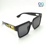 Black Retro Square Over Size Power Sunglasses |OscarEye|