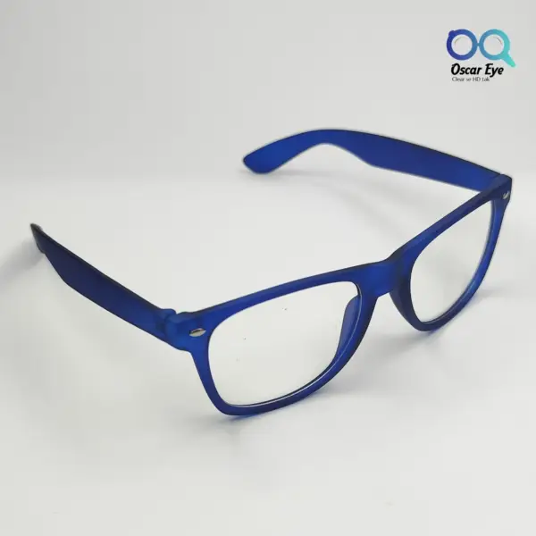 Rubber Matte Blue Wayfair Square Eyeglasses |OscarEye|