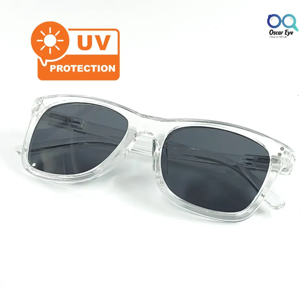 Clear Transparent Wayfarer UV Protected Power Sunglasses |OscarEye|